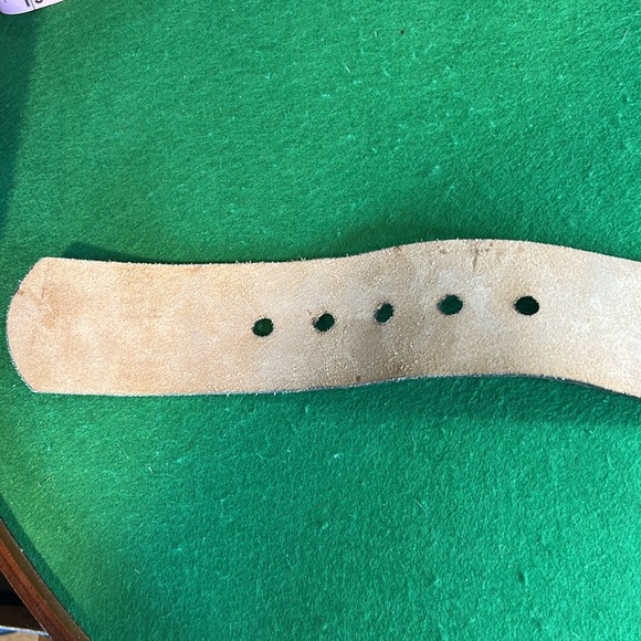 GILLES HERVE BLACK  SILVER BUCKLE  WIDE LEATHER BELT MADE IN  FRANCE SZ 80- 32 - Picture 10 of 15